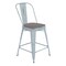 Flash Furniture Green-Blue Metal Stool with Gray Poly Seat ET-3534-24-DB-PL1G-GG - alternate 4